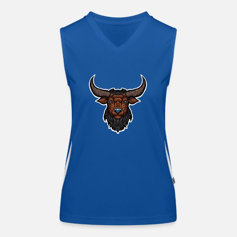 Stier Funktionelles Kontrast-Tank Top für Frauen