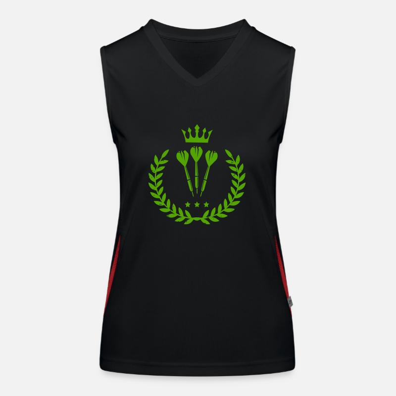 darts wappen 02 Funktionelles Kontrast-Tank Top für Frauen