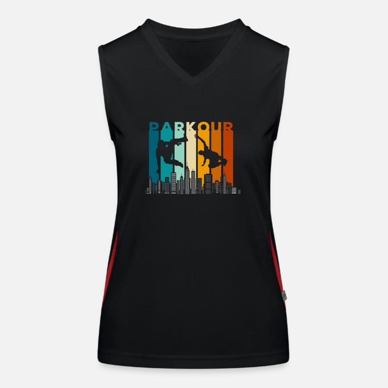 Freerunning Roller Obstacle Jump Débardeur respirant contrasté Femme