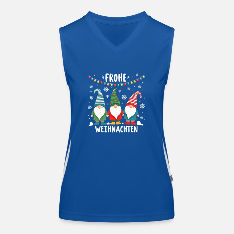 Frohe Weihnachten liebe Wichtel Gnome Funktionelles Kontrast-Tank Top für Frauen