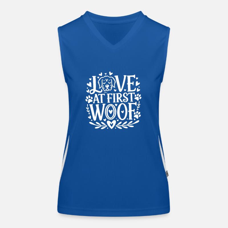 Liebe auf den ersten Wuff Funktionelles Kontrast-Tank Top für Frauen