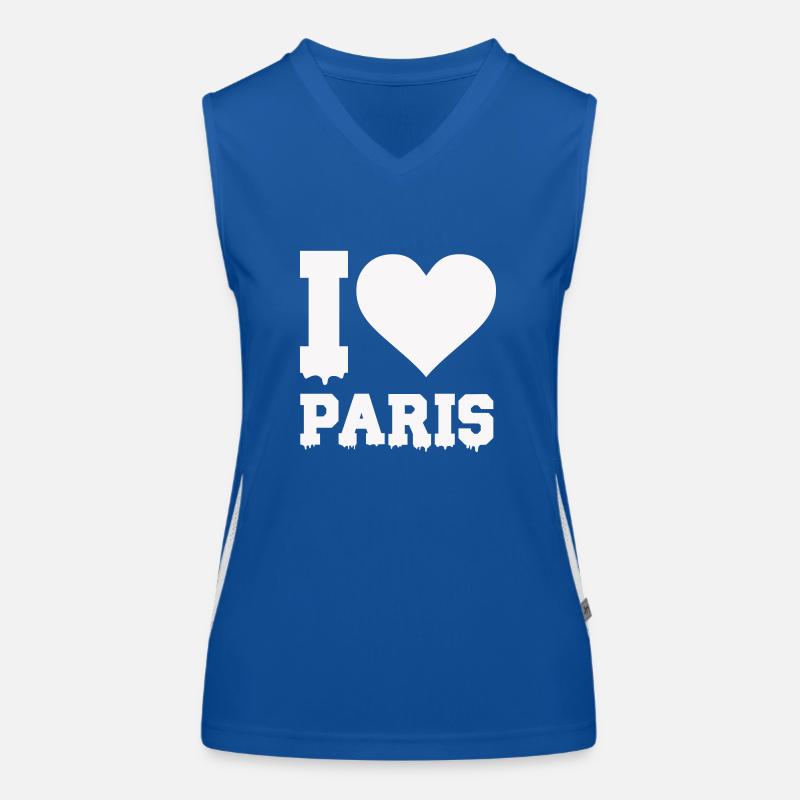 i love paris Funktionelles Kontrast-Tank Top für Frauen
