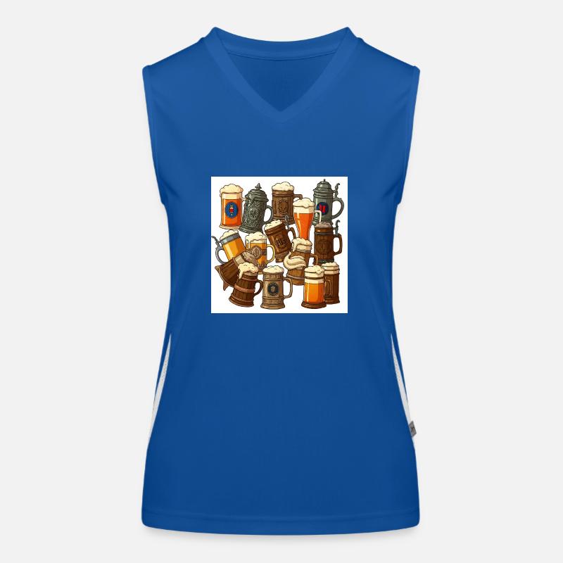 La chope à bière : la tradition de trinquer Débardeur respirant contrasté Femme