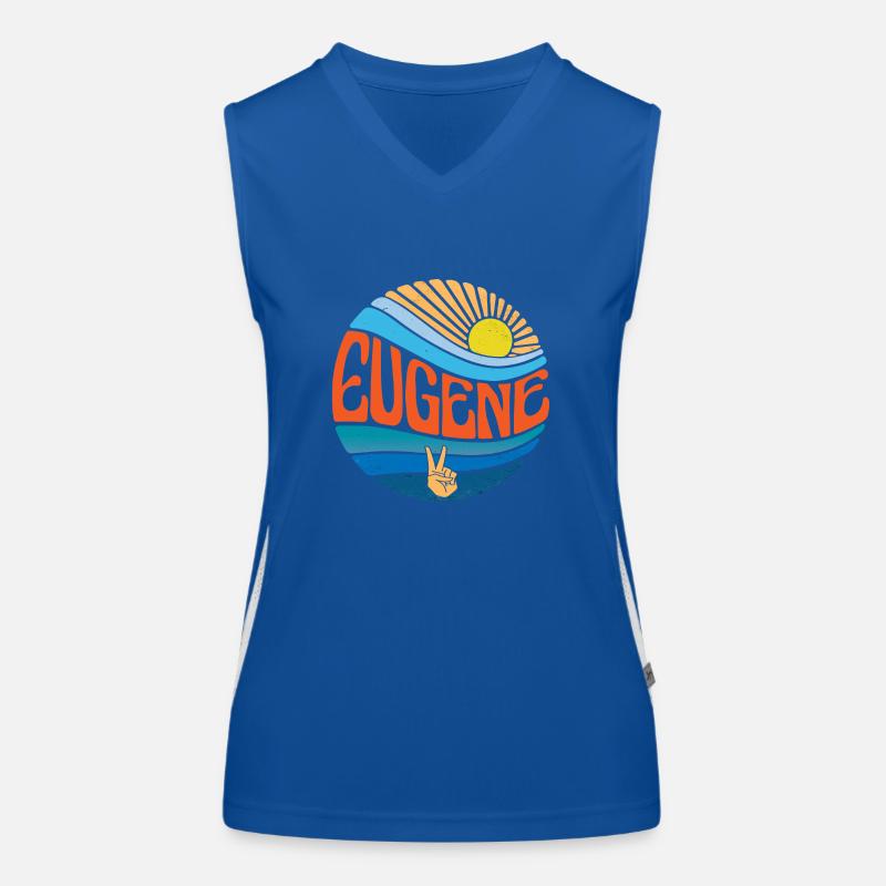 Eugene Shirt Vintage Sunset Eugene Groovy Tie Dye Women's Functional Contrast Tank Top