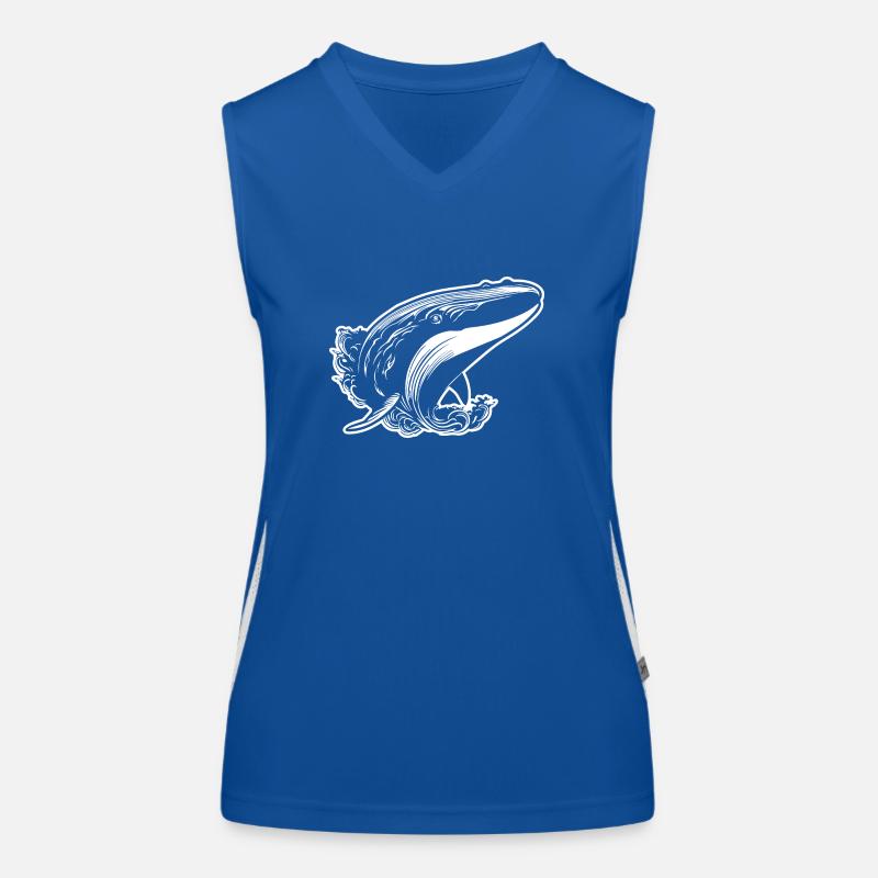 Baleine Poisson de mer Débardeur respirant contrasté Femme