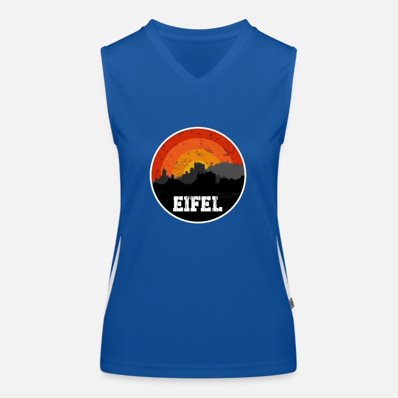 Eifel Original Skyline Funktionelles Kontrast-Tank Top für Frauen