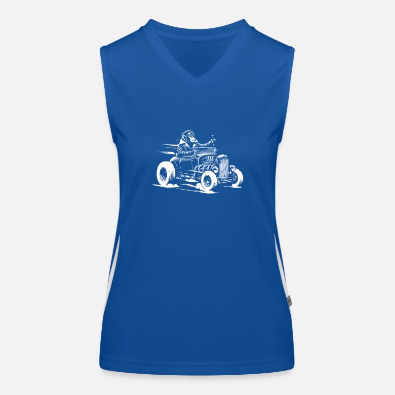 Monkey at the wheel Women's Functional Contrast Tank Top