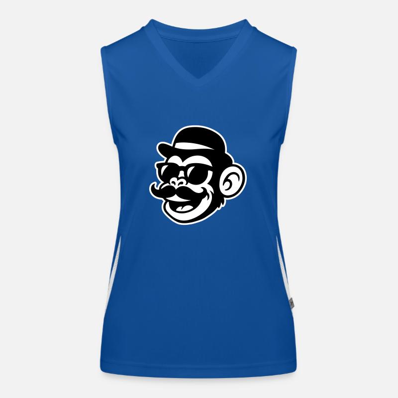 Singe Sir Moustache Débardeur respirant contrasté Femme