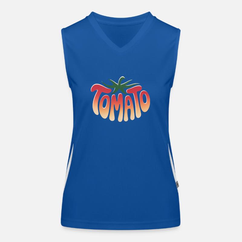Tomate - Logo de légume cool Débardeur respirant contrasté Femme