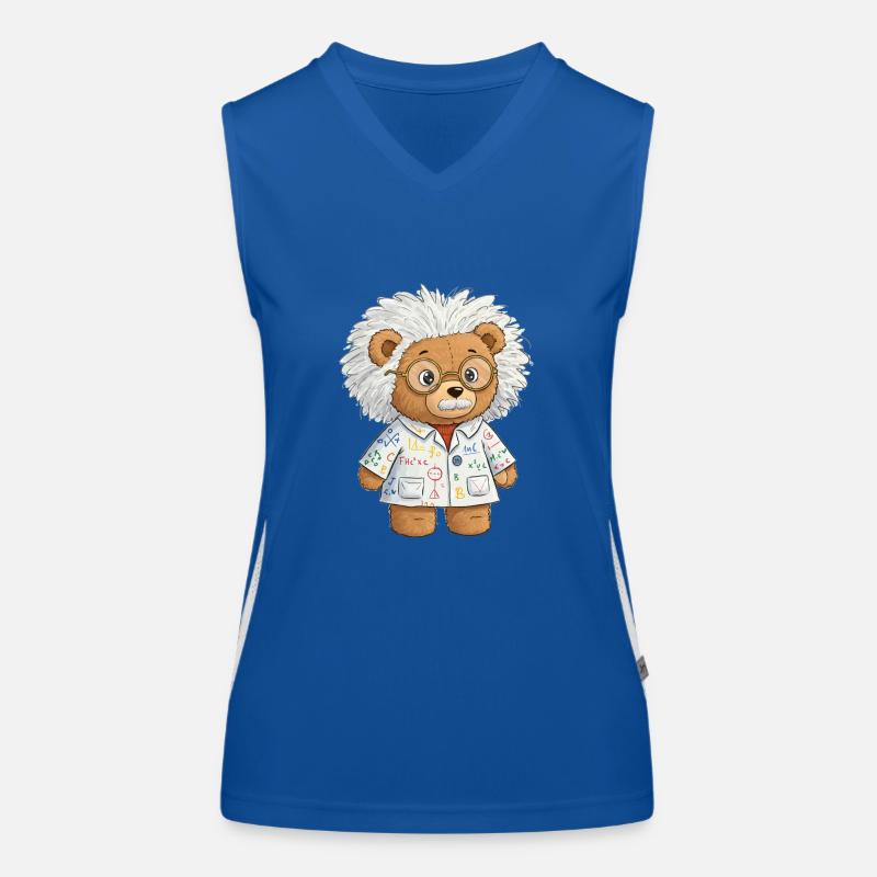 Teddy Bear Scientist Women's Functional Contrast Tank Top