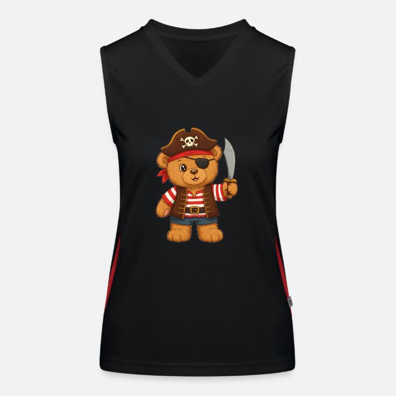 Ours en peluche Pirate Débardeur respirant contrasté Femme