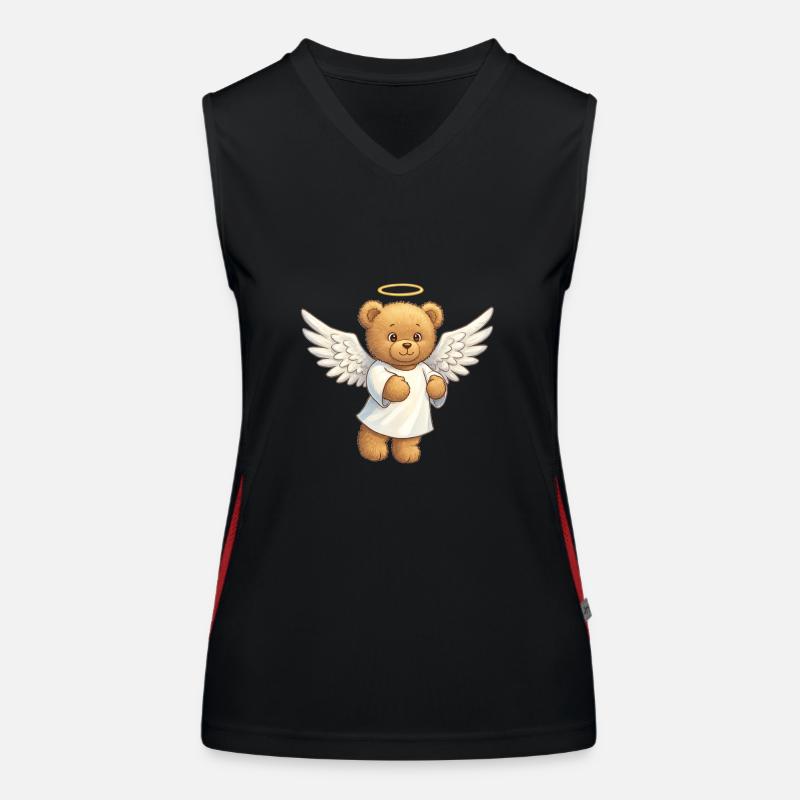 Ours en peluche Ange Débardeur respirant contrasté Femme