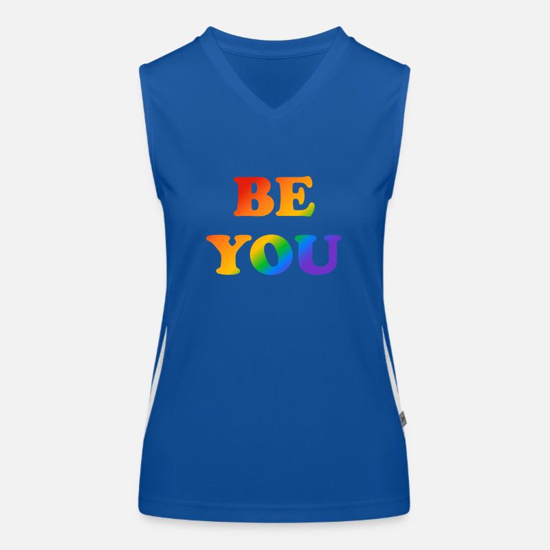 SEI DU Regenbogen LGBT Pride Funktionelles Kontrast-Tank Top für Frauen