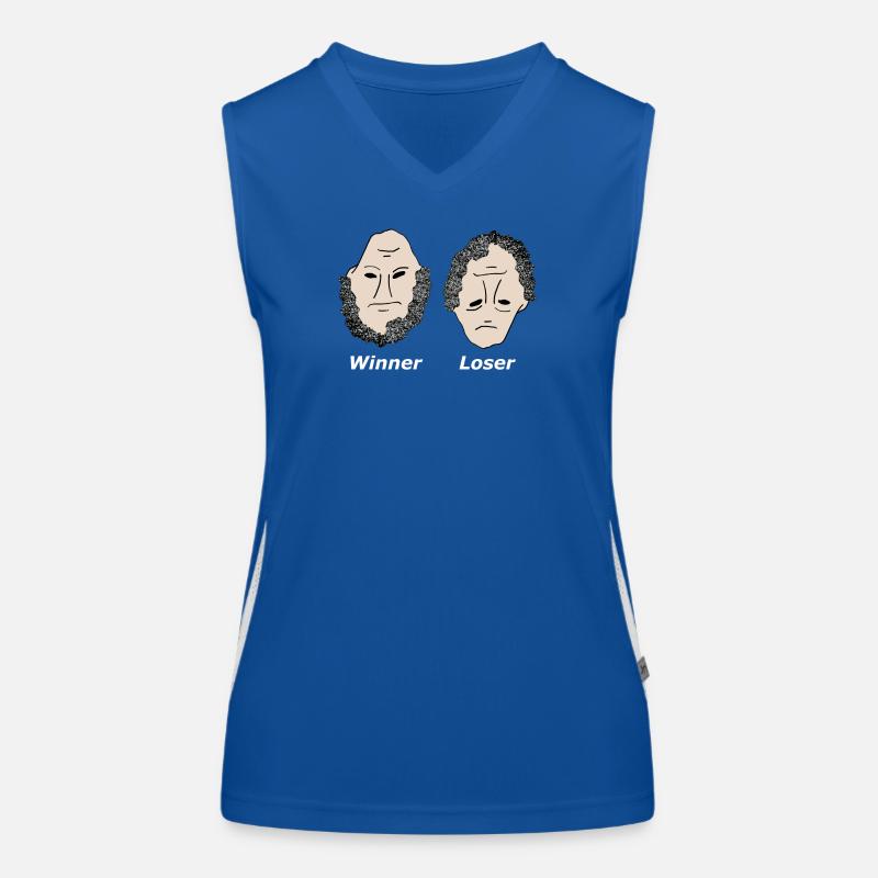 Winner & Loser (Gagnant Perdant) blanc Débardeur respirant contrasté Femme