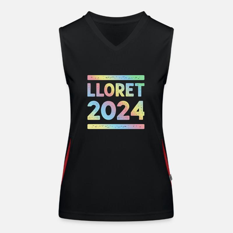 Lloret De Mar 2024 Équipe de vacances colorée Débardeur respirant contrasté Femme
