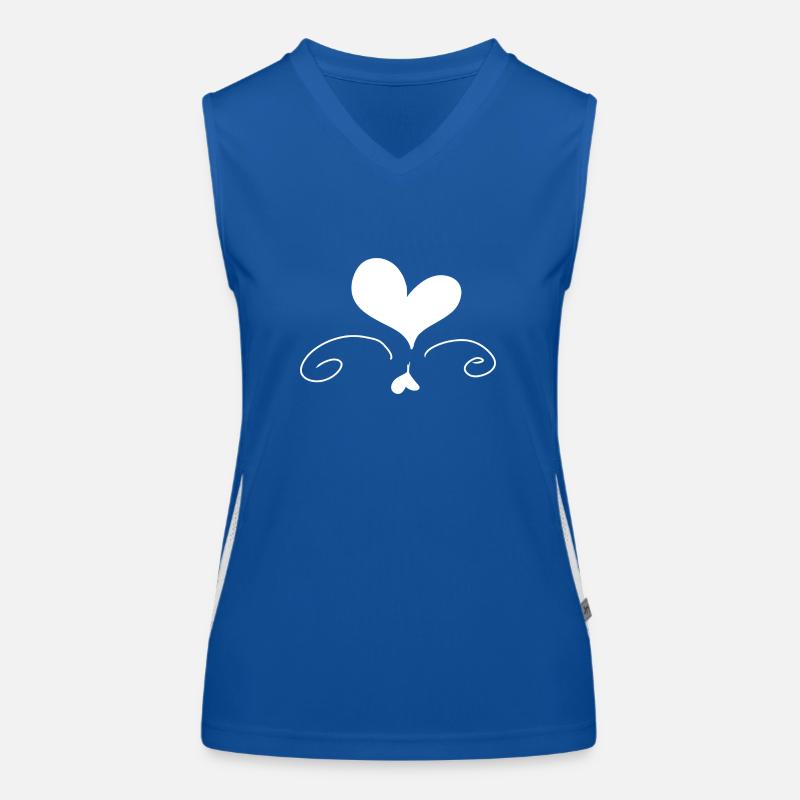 Coeur Amour Symbole Forme Débardeur respirant contrasté Femme