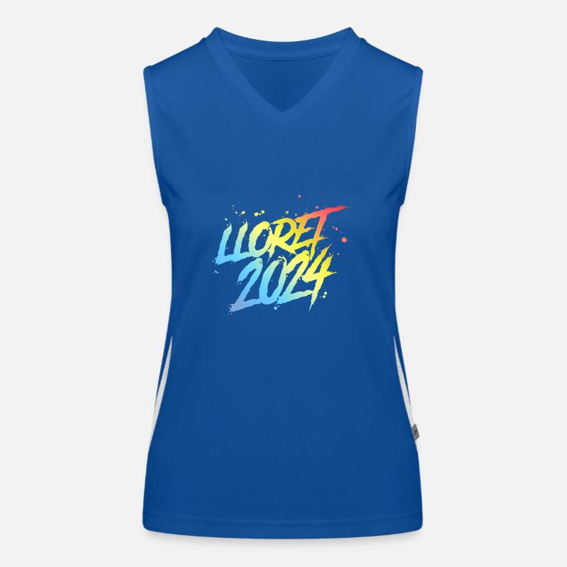 Lloret De Mar 2024 Équipe de vacances colorée Débardeur respirant contrasté Femme