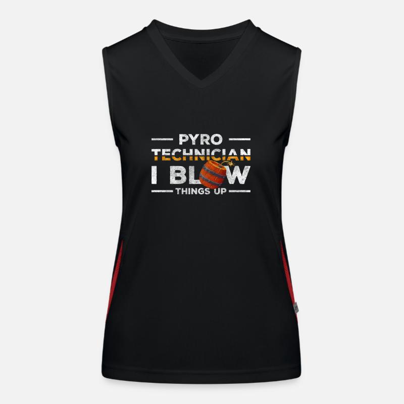 Pyro Bunt Brennen Sicherheit Funktionelles Kontrast-Tank Top für Frauen
