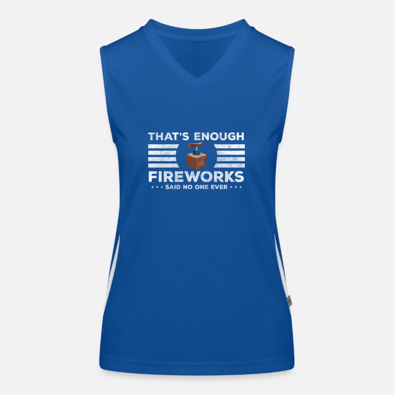 Pyrotechnics Rocket New Year's Eve Women's Functional Contrast Tank Top