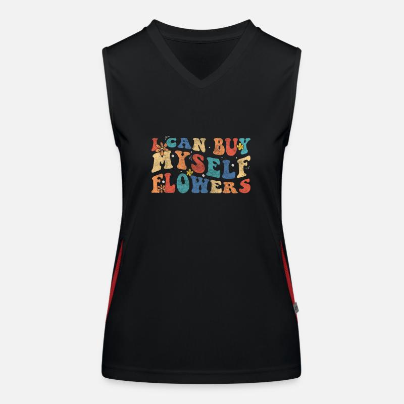 flowers affection romance wedding Women's Functional Contrast Tank Top