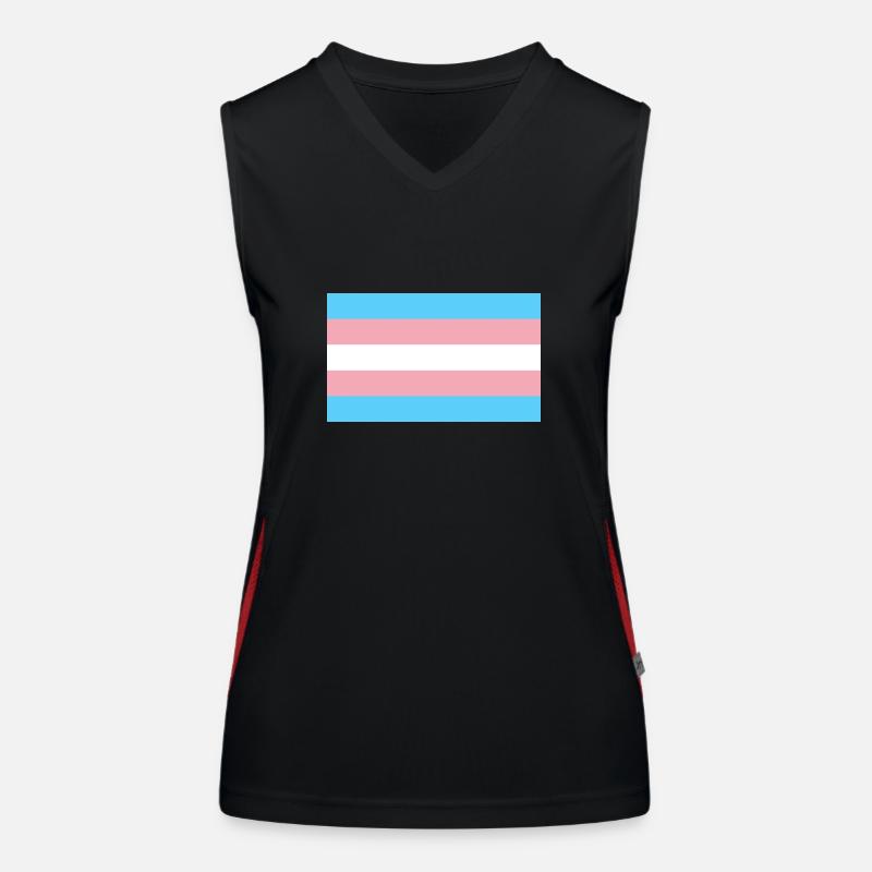 Drapeau trans Débardeur respirant contrasté Femme