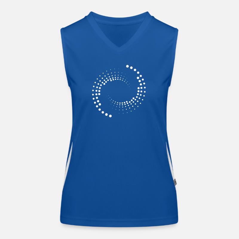 Spirale avec cercles blancs Débardeur respirant contrasté Femme