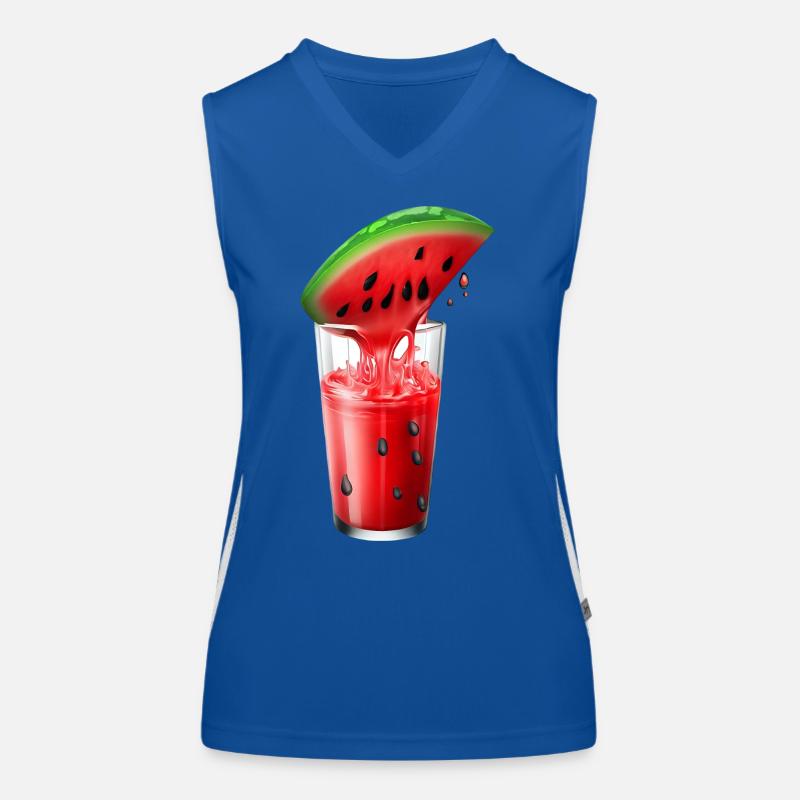 Pastèque juteuse dans un bocal Débardeur respirant contrasté Femme