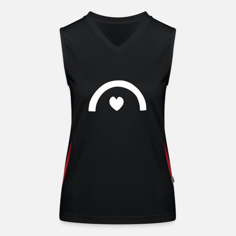 Heart Bow Shape Symbol Shapes Women's Functional Contrast Tank Top