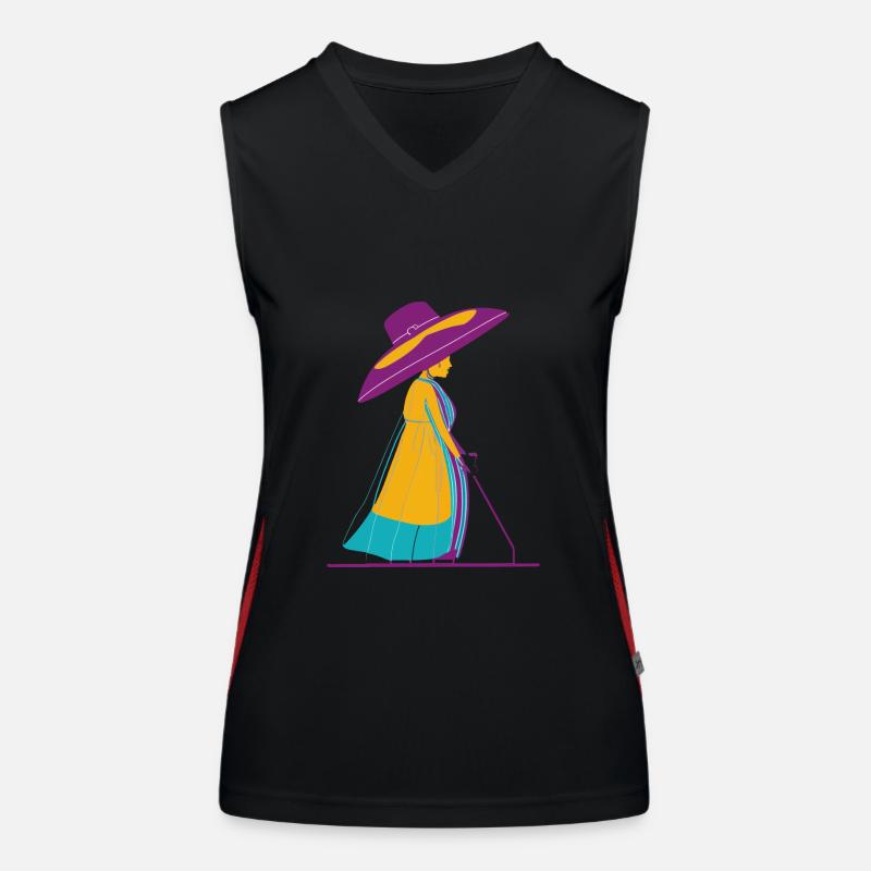 Kindermädchen Funktionelles Kontrast-Tank Top für Frauen
