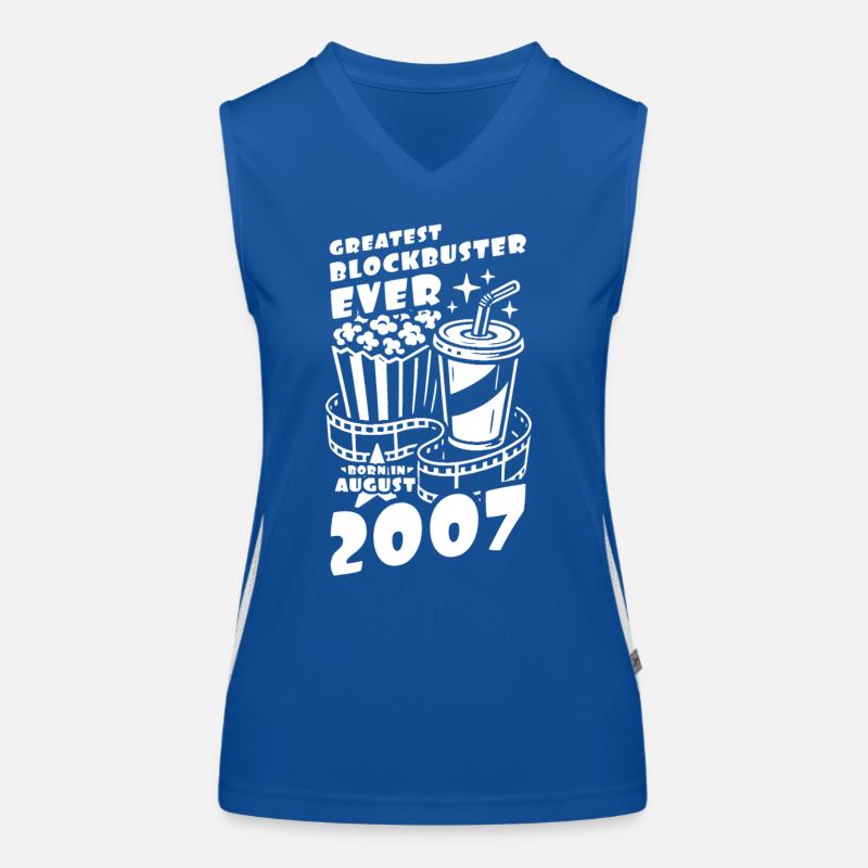 Born in August 2007 - Greatest Blockbuster ever Funktionelles Kontrast-Tank Top für Frauen