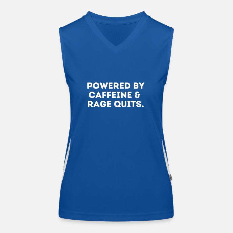 Powered by cafferine & rage quits Funktionelles Kontrast-Tank Top für Frauen