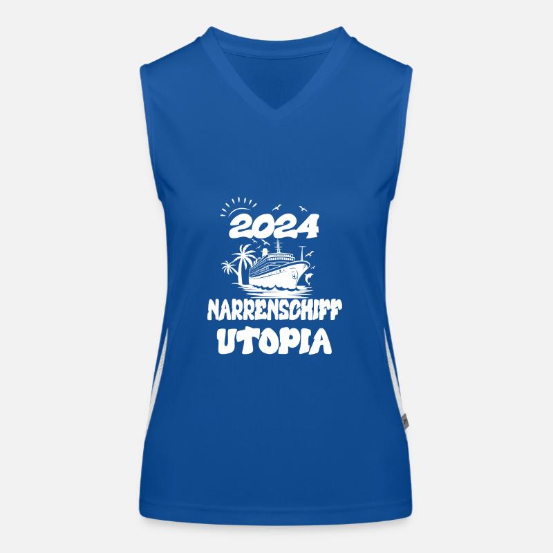 Narrenschiff Utopia Funktionelles Kontrast-Tank Top für Frauen