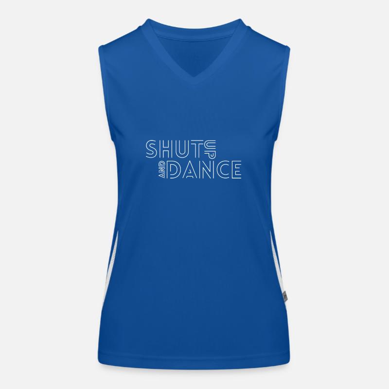 Shut up an dance Cool saying about dancing Dancer Women's Functional Contrast Tank Top