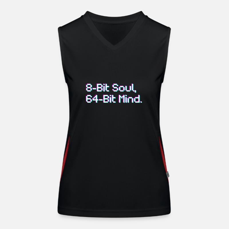 8 bits Soul, 64 bits cœur Débardeur respirant contrasté Femme