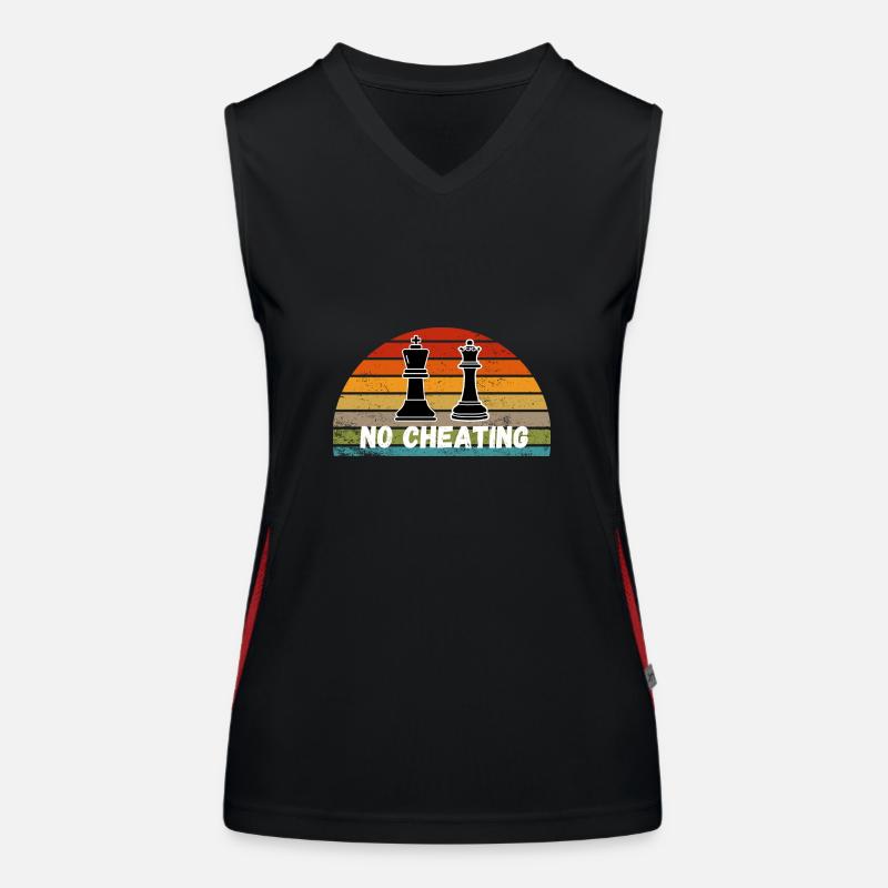 Schach Trend Chess Cheating Cheat Queens Gambit Women's Functional Contrast Tank Top