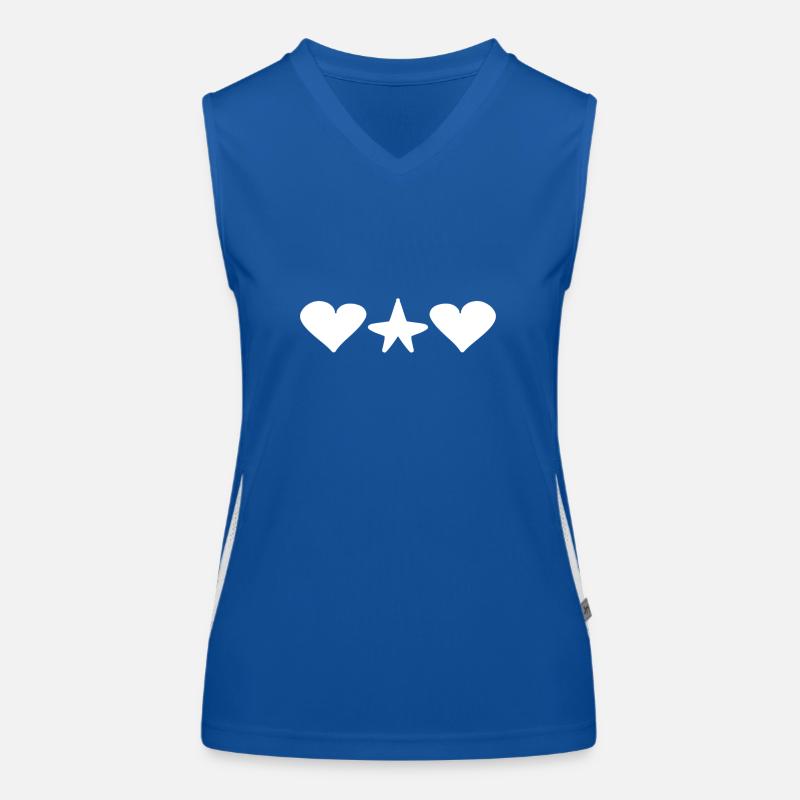 Formes Forme Coeurs Coeur Étoile Débardeur respirant contrasté Femme