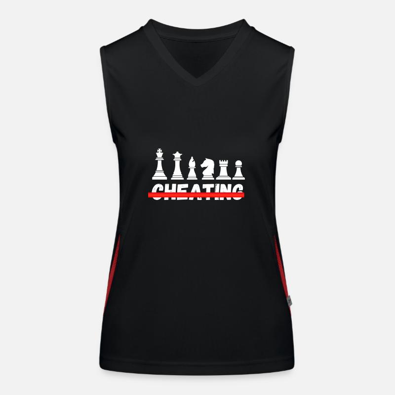 Schach Trend Chess Cheating Meme Queens Gambit Débardeur respirant contrasté Femme