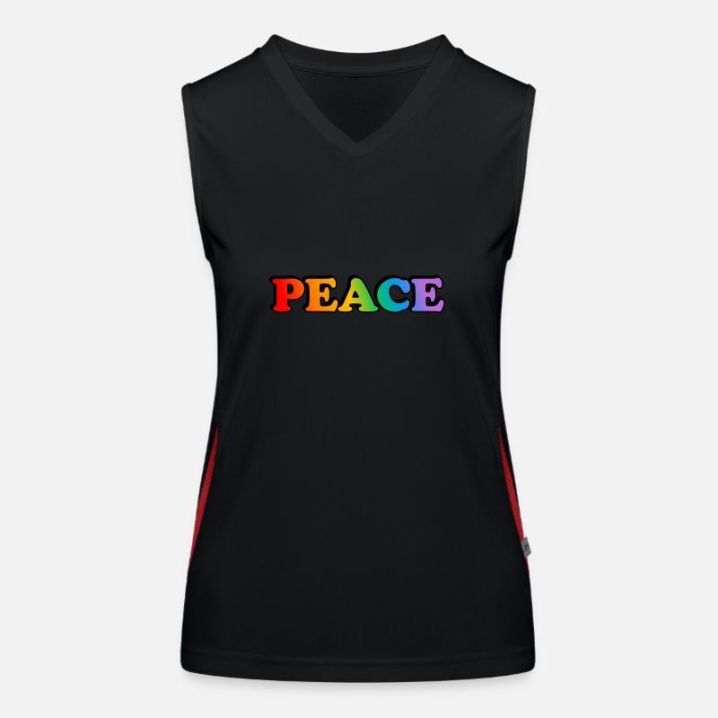 Friedens-Regenbogen Funktionelles Kontrast-Tank Top für Frauen