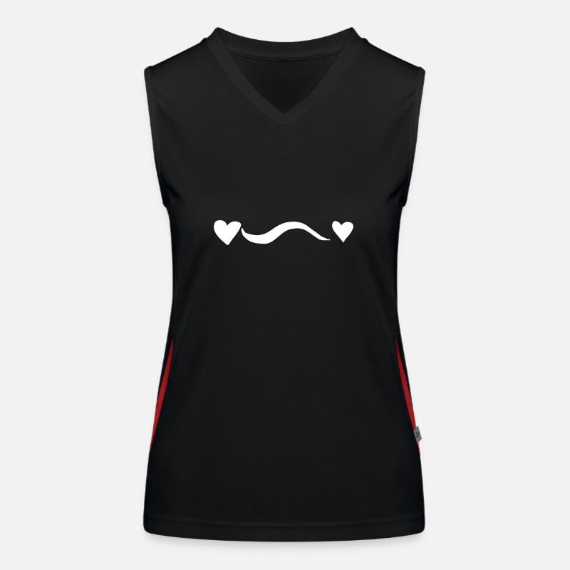 Heart Line Wave Hearts Débardeur respirant contrasté Femme