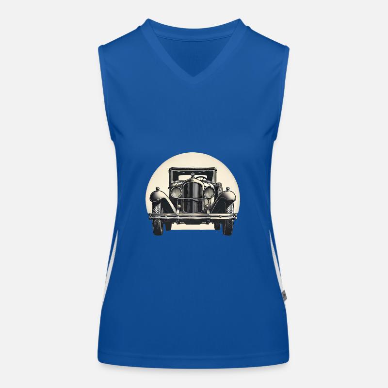 Klassischer Oldtimer Retro Design Funktionelles Kontrast-Tank Top für Frauen