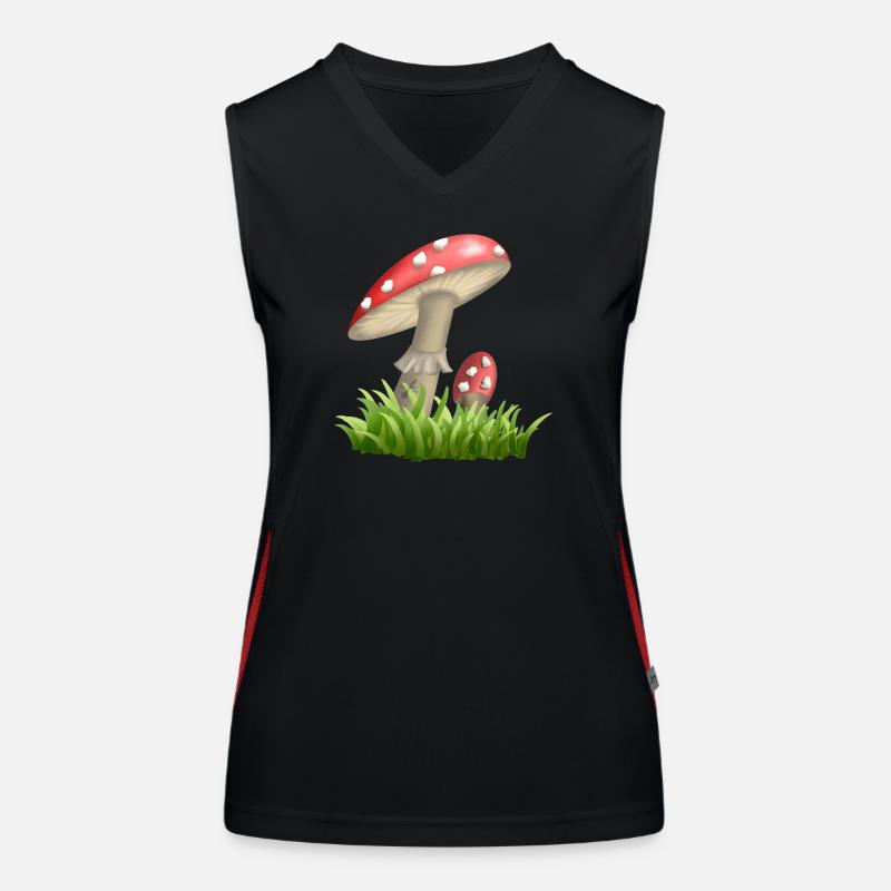 Fliegenpilze Funktionelles Kontrast-Tank Top für Frauen