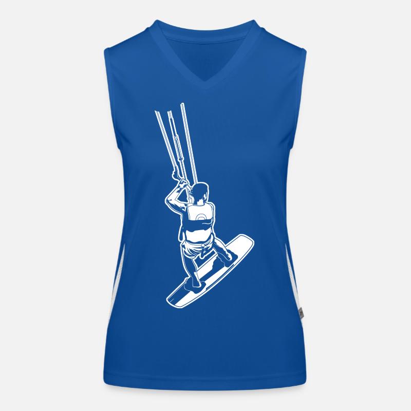 Kitesurfer Funktionelles Kontrast-Tank Top für Frauen