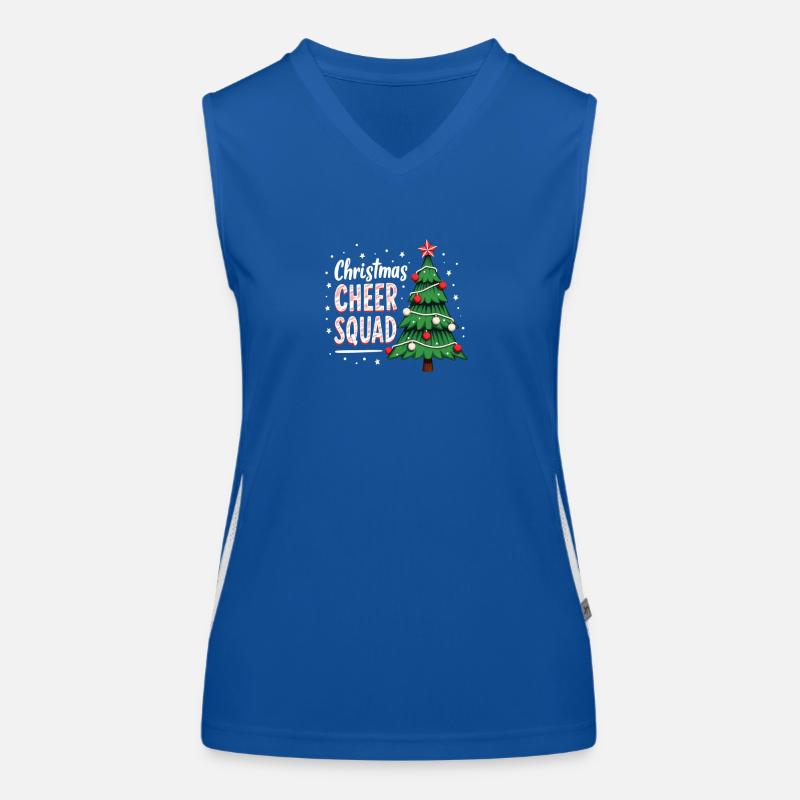 Christmas Joy Cheer Squad Tree Fun Women's Functional Contrast Tank Top