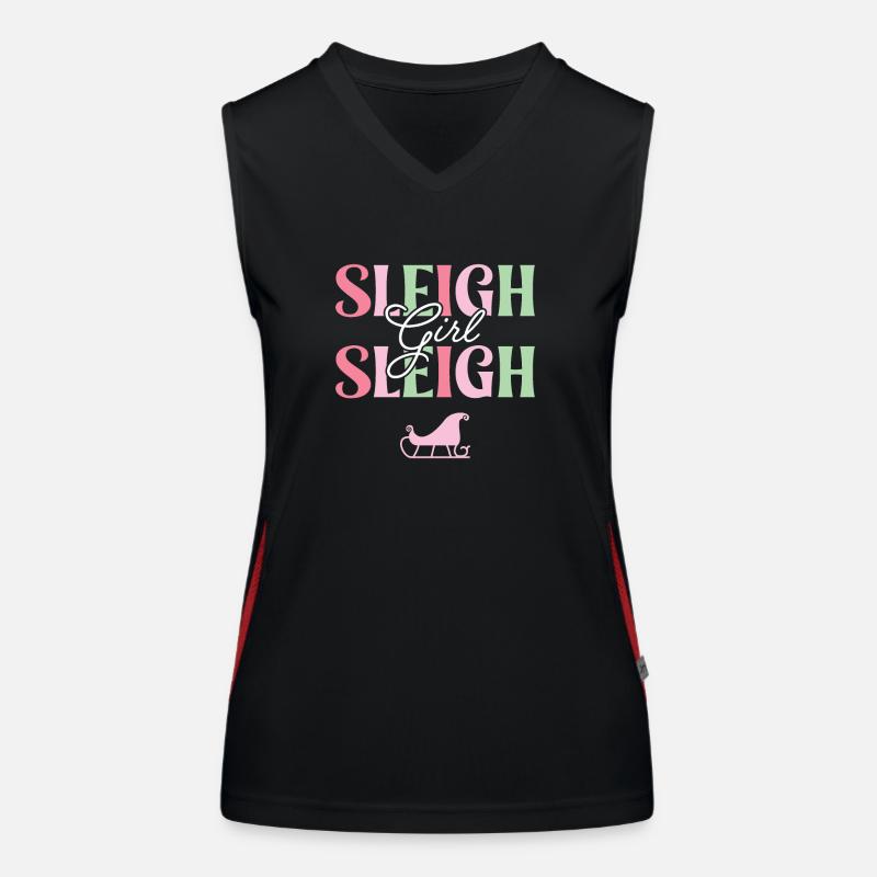 Schlitten Mädchen Schlitten Funktionelles Kontrast-Tank Top für Frauen