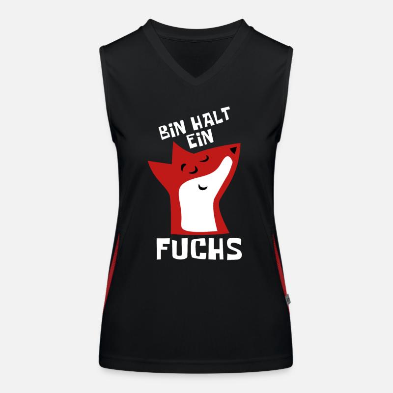 Bin halt ein Fuchs - schlau und clever Funktionelles Kontrast-Tank Top für Frauen