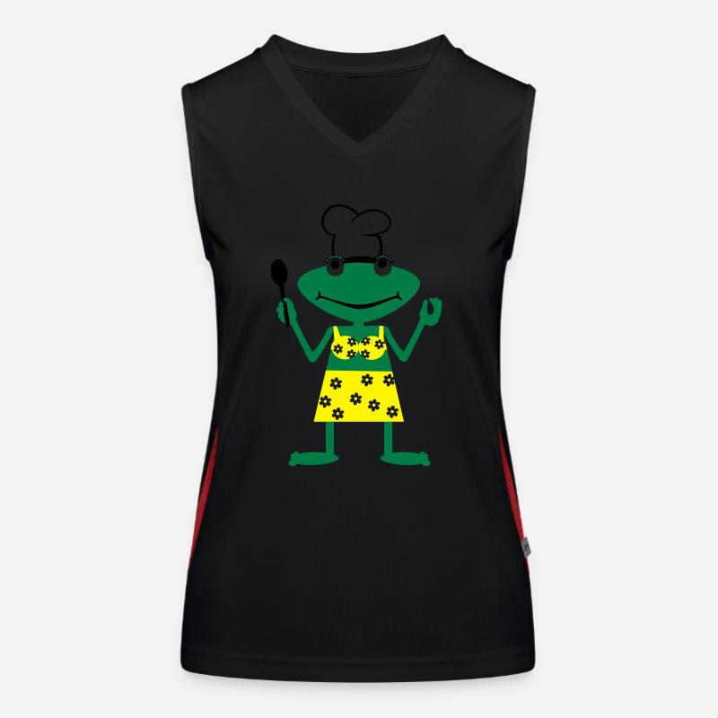 Cuire grenouille Débardeur respirant contrasté Femme