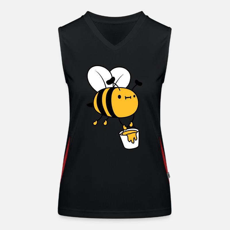 Honig Eimer Biene Funktionelles Kontrast-Tank Top für Frauen
