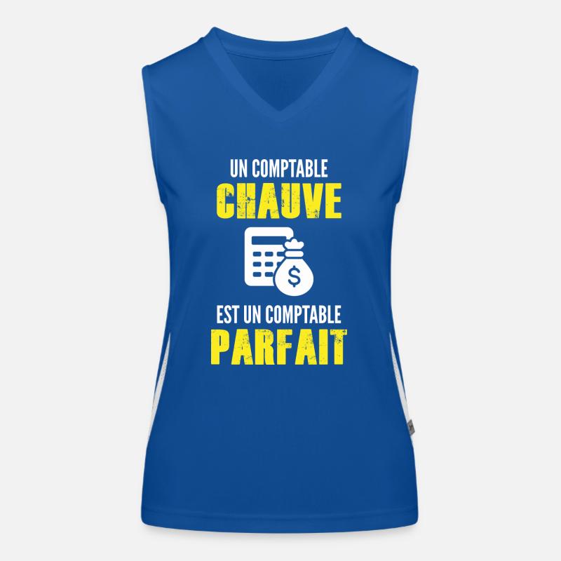 comptable chauve - comptable parfait Débardeur respirant contrasté Femme