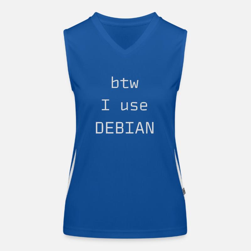btw j’utilise Debian Linux Débardeur respirant contrasté Femme