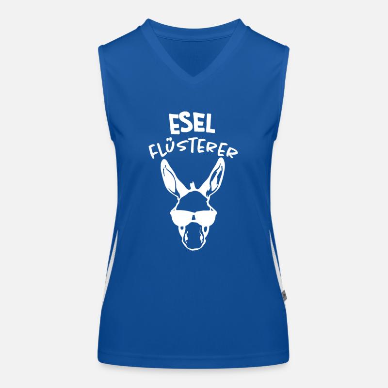 Esel Flüsterer Geschenkidee Funktionelles Kontrast-Tank Top für Frauen